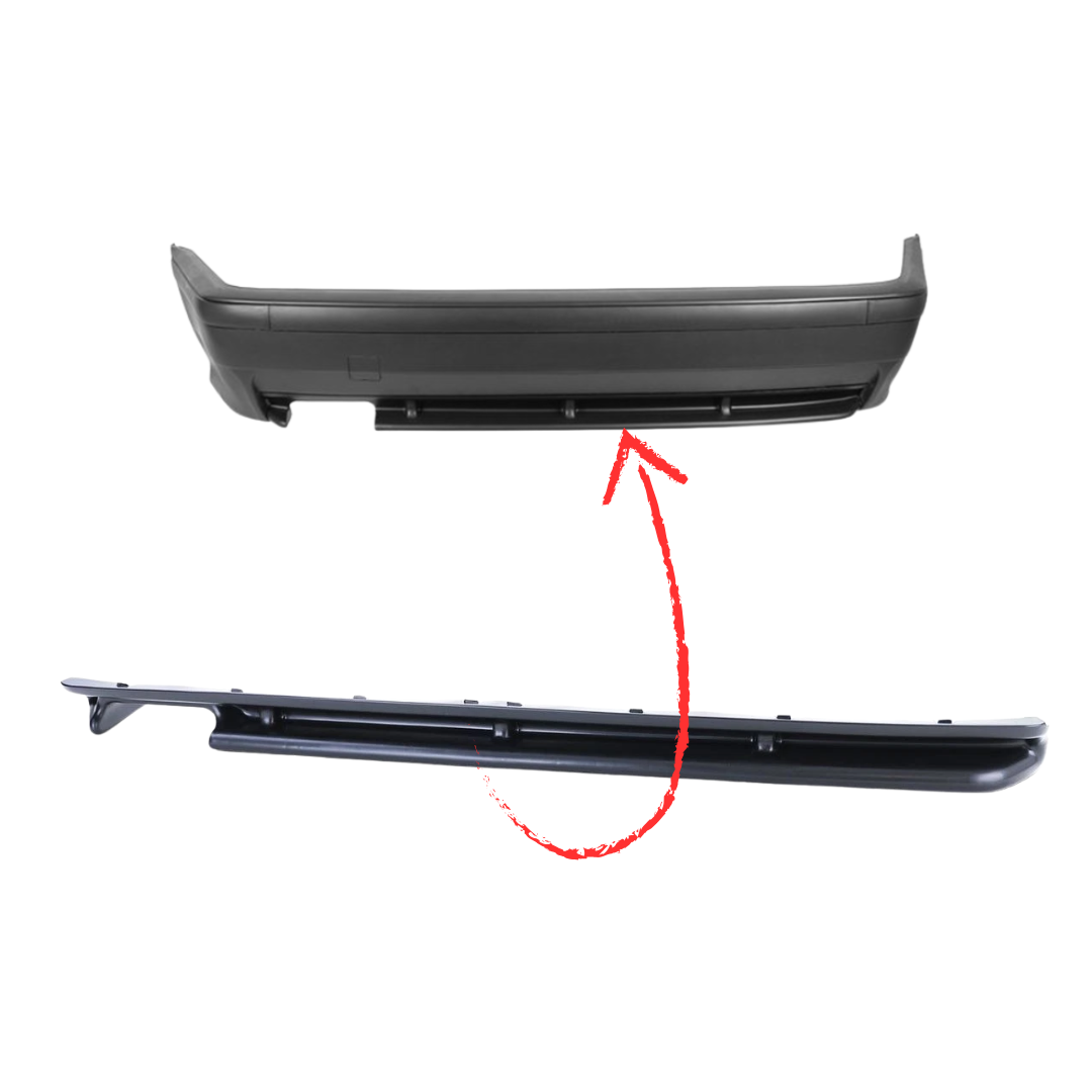 Aftermarket M3 Style Rear Bumper Diffuser Compatible with BMW E36