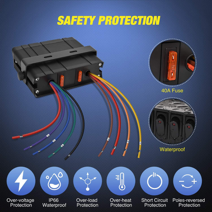 Automotive 6-Gang Switch Box & Bracket