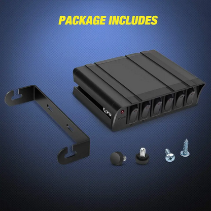Automotive 6-Gang Switch Box & Bracket