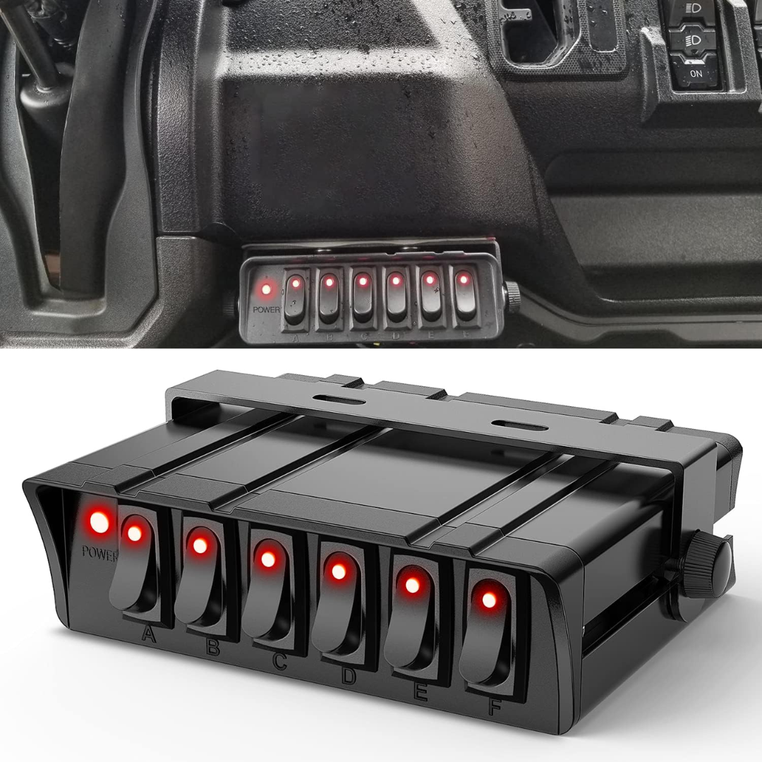 Automotive 6-Gang Switch Box & Bracket