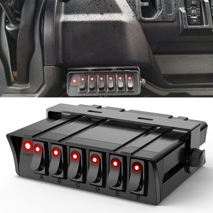 Automotive 6-Gang Switch Box & Bracket