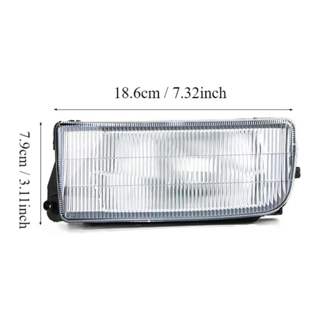 Aftermarket Fog Lights for M3 Style Front Bumper Compatible with BMW E36 - Transparent