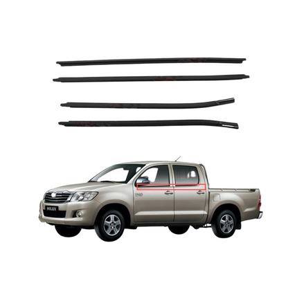 Aftermarket Window Weather Strip Trim Set: Toyota Hilux (2005-2015)
