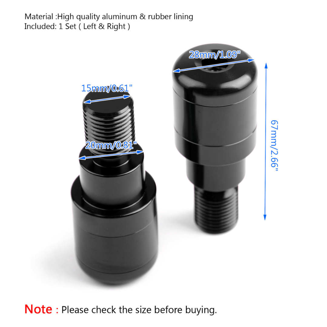 Handlebar Bar End Guards/Slider Caps Set Compatible Yamaha MT-03/07/09/10