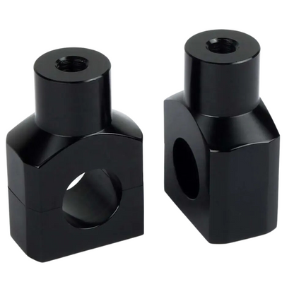 Handlebar Risers (25mm) Black Compatible with Harley/Cruiser
