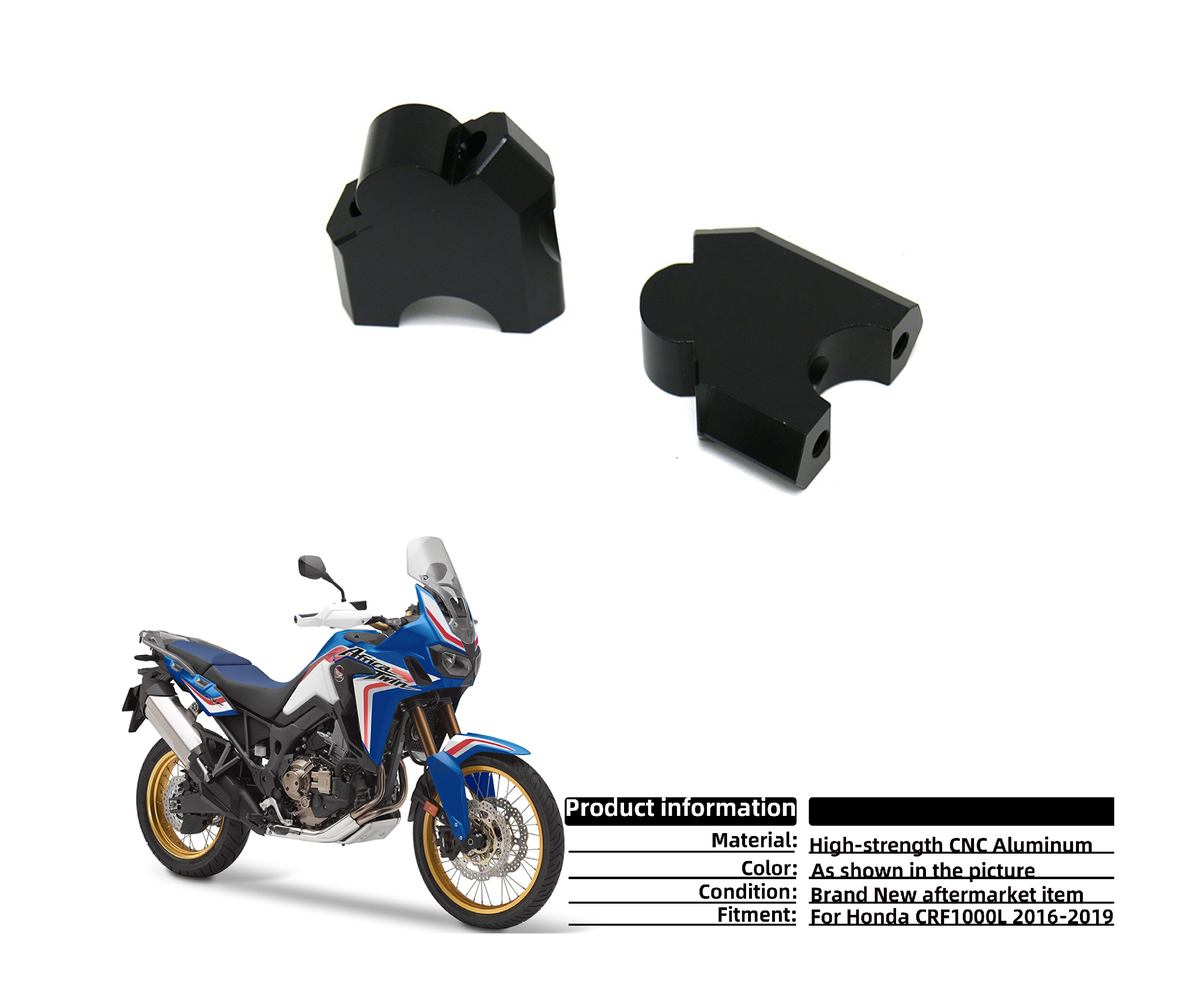 Handlebar Risers Honda CRF1000L Africa Twin - Black