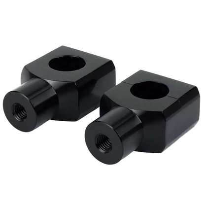 Handlebar Risers (25mm) Black Compatible with Harley/Cruiser