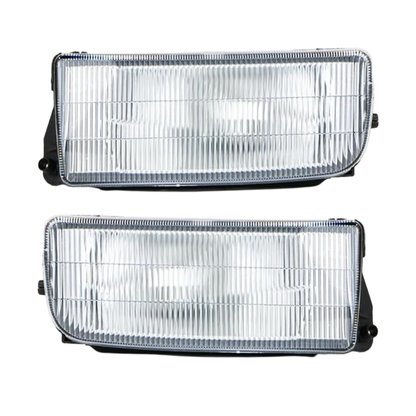 Aftermarket Fog Lights for M3 Style Front Bumper Compatible with BMW E36 - Transparent