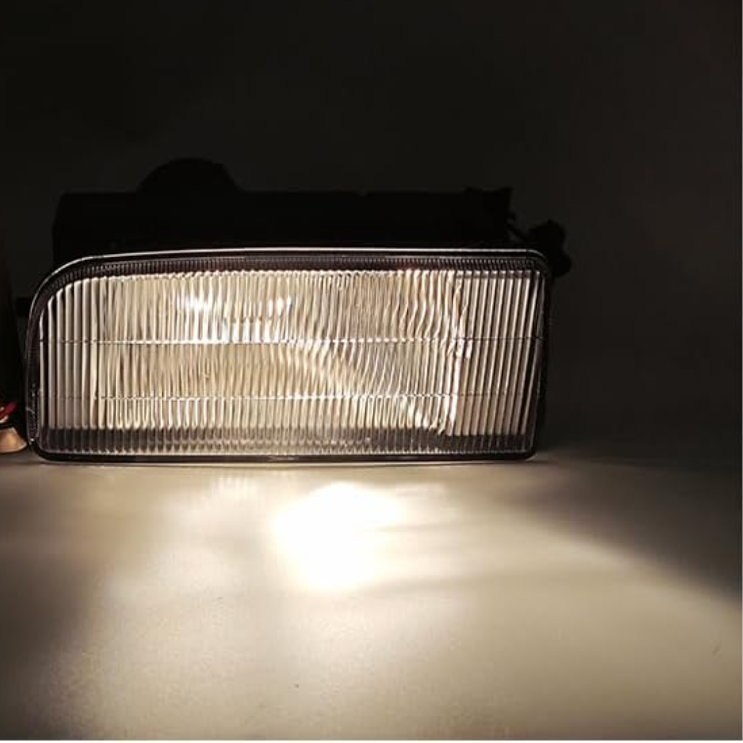 Aftermarket Fog Lights for M3 Style Front Bumper Compatible with BMW E36 - Transparent