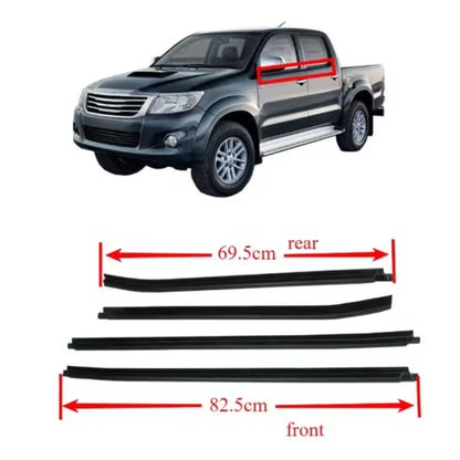 Aftermarket Window Weather Strip Trim Set: Toyota Hilux (2005-2015)