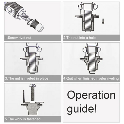 Hand Rivet Tool/ Rivnut & Nut Insert Tool Set (BT-605)