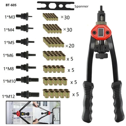 Hand Rivet Tool/ Rivnut & Nut Insert Tool Set (BT-605)