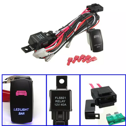 Spotlight/LED Bar Wiring Harness & Switch