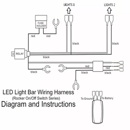 Spotlight/LED Bar Wiring Harness & Switch