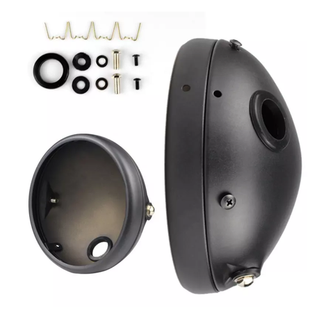 Motorcycle Round Headlight Holder & Brackets (7")