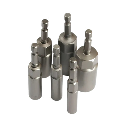 1/4'' Hex Drive Socket Set For Electric Impact Drill 6-17mm (6-Piece)