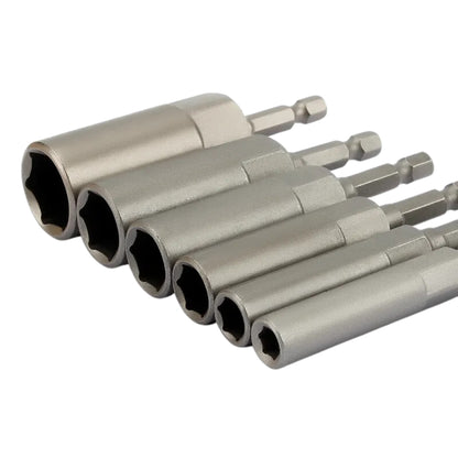 1/4'' Hex Drive Socket Set For Electric Impact Drill 6-17mm (6-Piece)