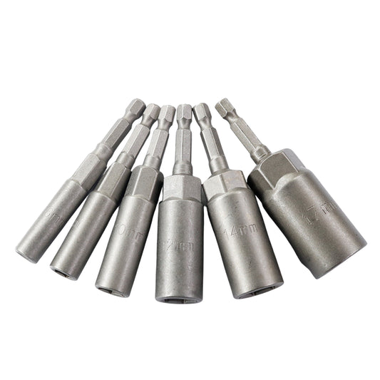 1/4'' Hex Drive Socket Set For Electric Impact Drill 6-17mm (6-Piece)