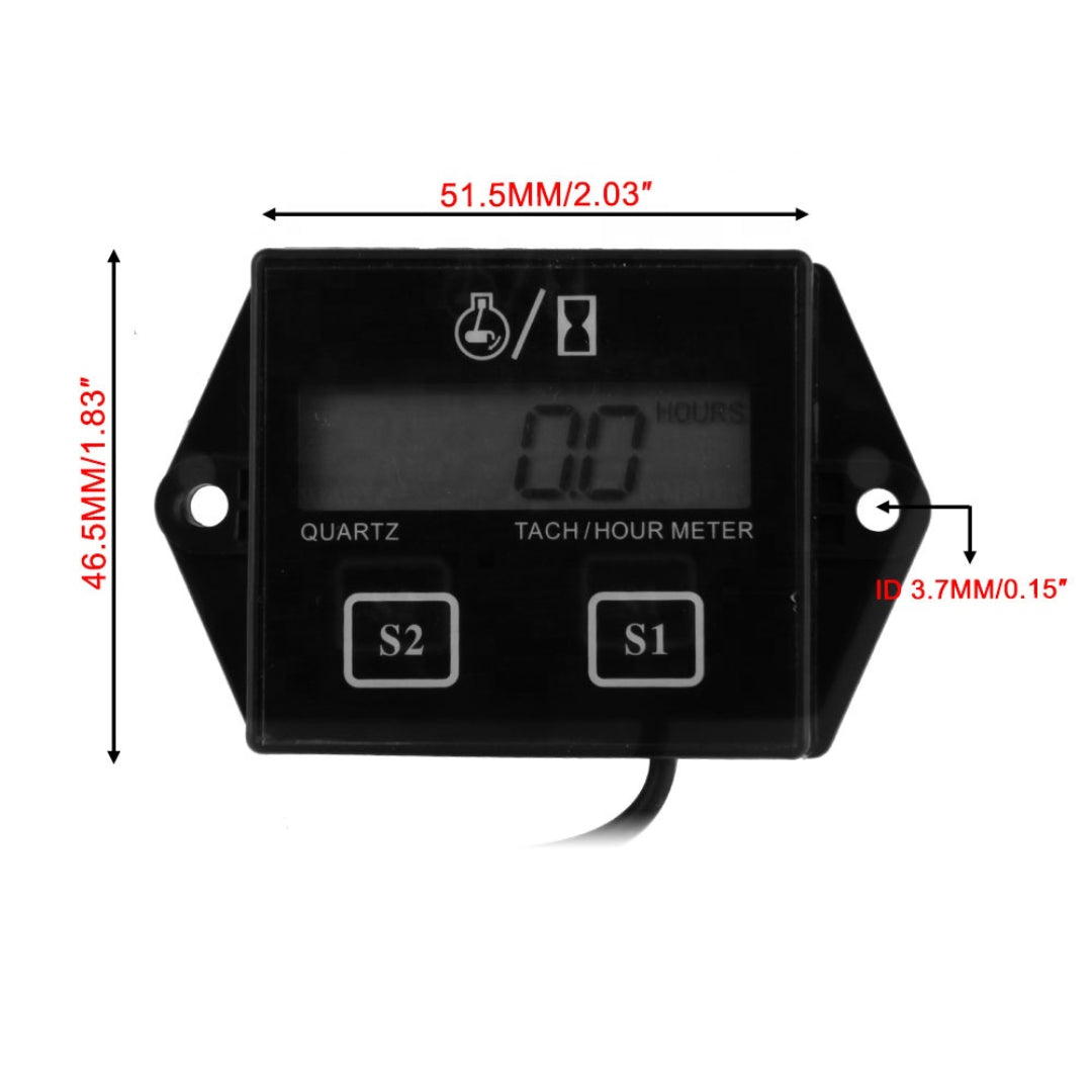 MC Hour Meter Gauge with Digital LCD Display