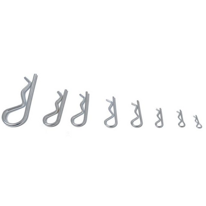 Heavy Duty Zinc Plated Hair Pin Hitch Clip Kit - 180 Pieces