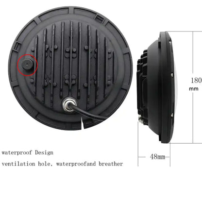Auto 7-inch LED/ DRL Headlight with Indicator Set (80W)