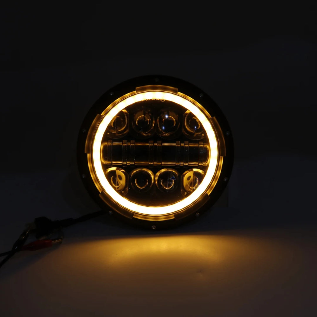 Auto 7-inch LED/ DRL Headlight with Indicator Set (80W)