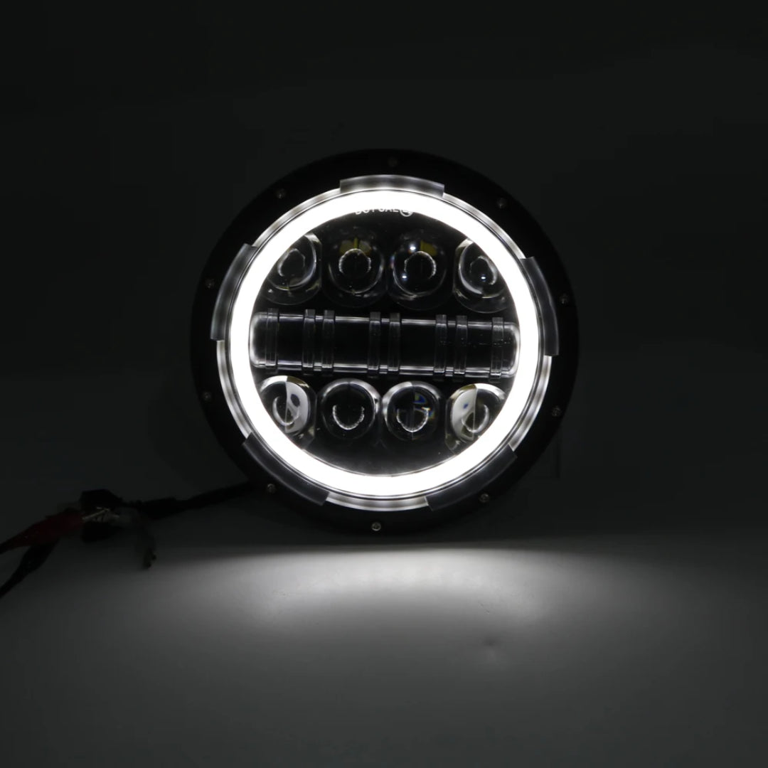 Auto 7-inch LED/ DRL Headlight with Indicator Set (80W)