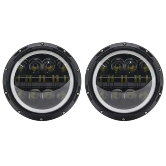 Auto 7-inch LED/ DRL Headlight with Indicator Set (80W)
