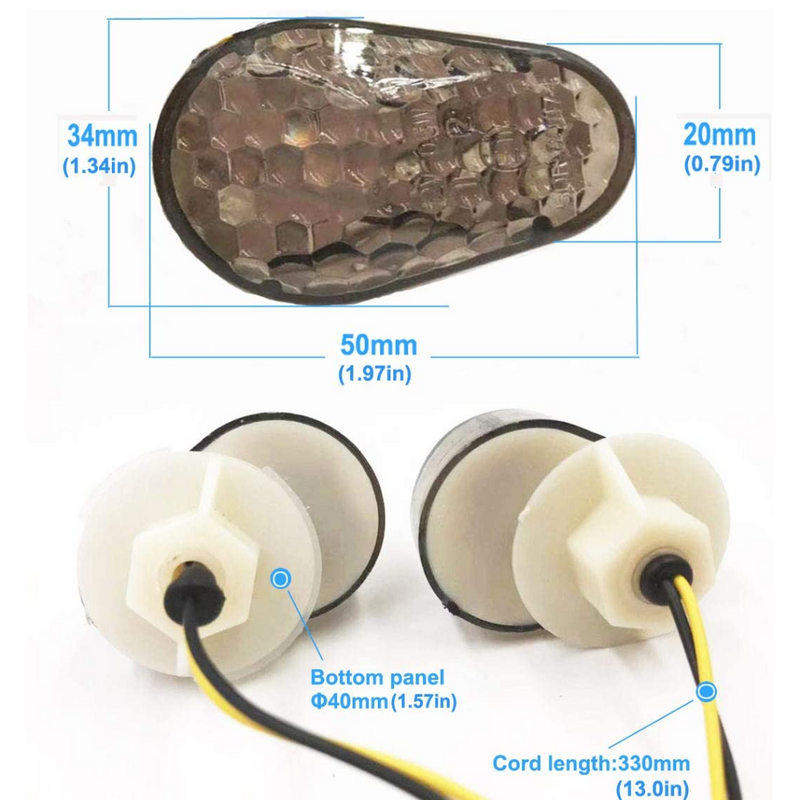 Universal Flush LED Semaphore Indicators (Smoke)