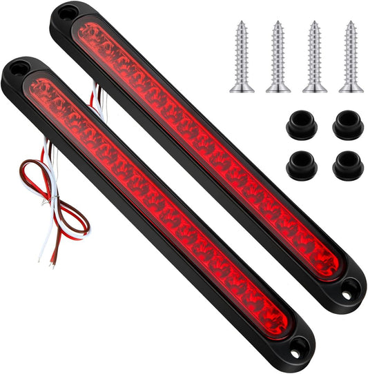 10In 15 LED Trailer Tail Light Bar Stop Turn Assembly Third Brake Strip