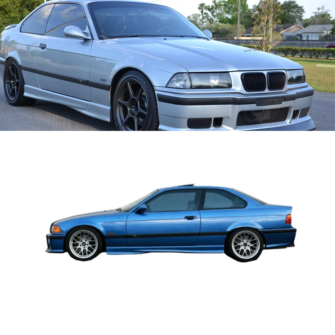 Aftermarket M3 Style Side Skirt Set Compatible with BMW E36
