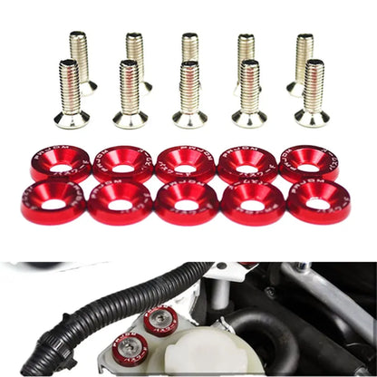 Aftermarket JDM Styling M6 Bolt & Washer kit (10-Piece)