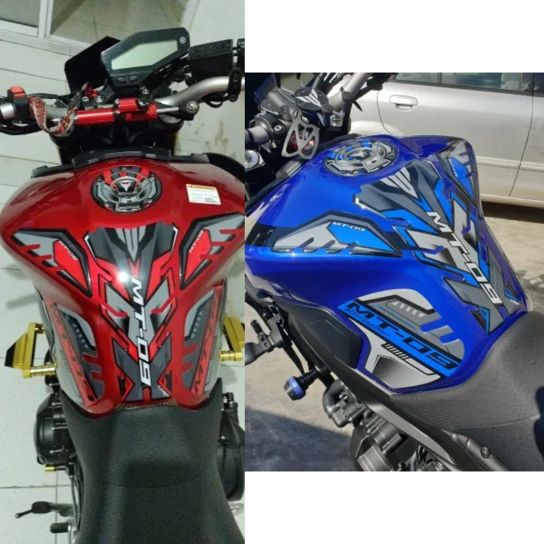 Tank/Knee & Fuel Cap Pads Set Compatible with Yamaha MT-09 (2014-2020)