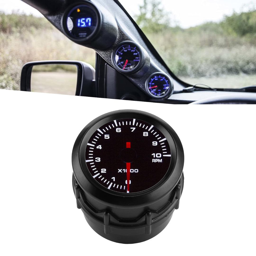 Auto LED Tachometer Gauge: 52mm (12V)