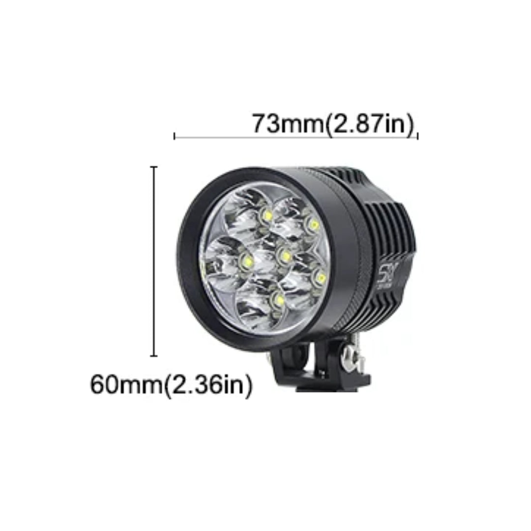 Motorcycle Spotlights with Yellow Lens Set (L9X)
