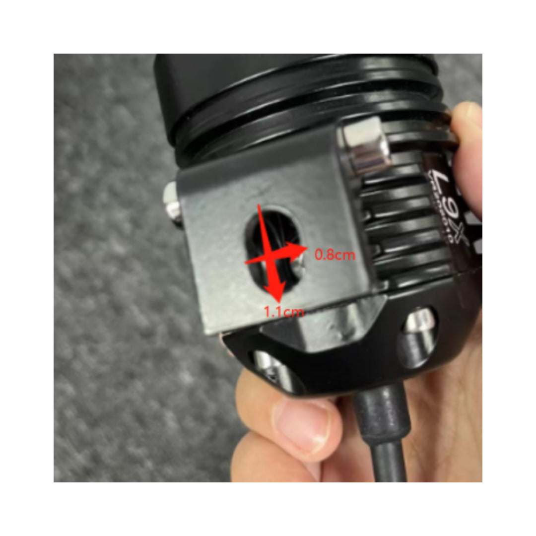 Motorcycle Spotlights with Yellow Lens Set (L9X)