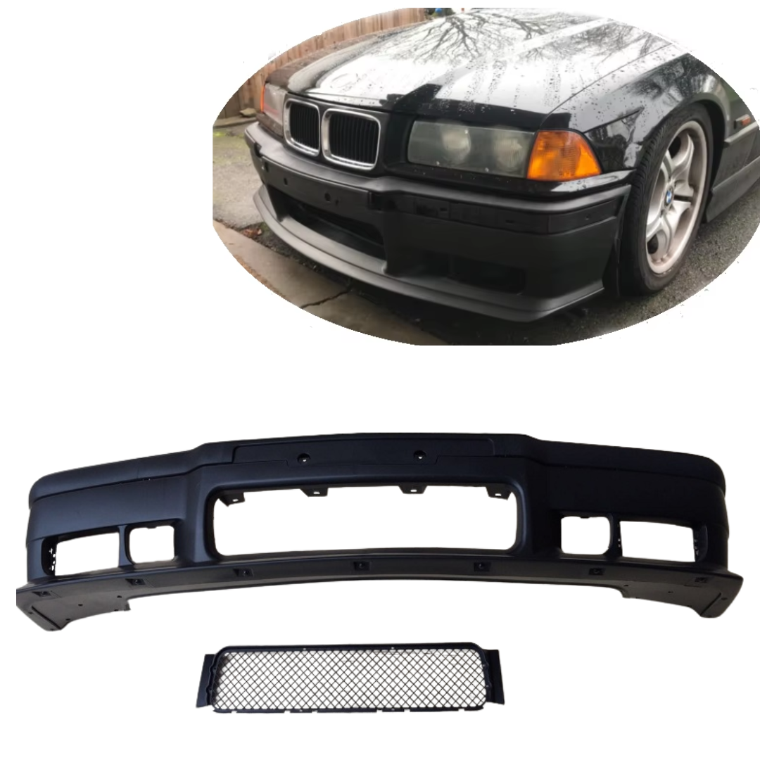 Aftermarket M3 Style Front Bumper with Lip Compatible with BMW E36