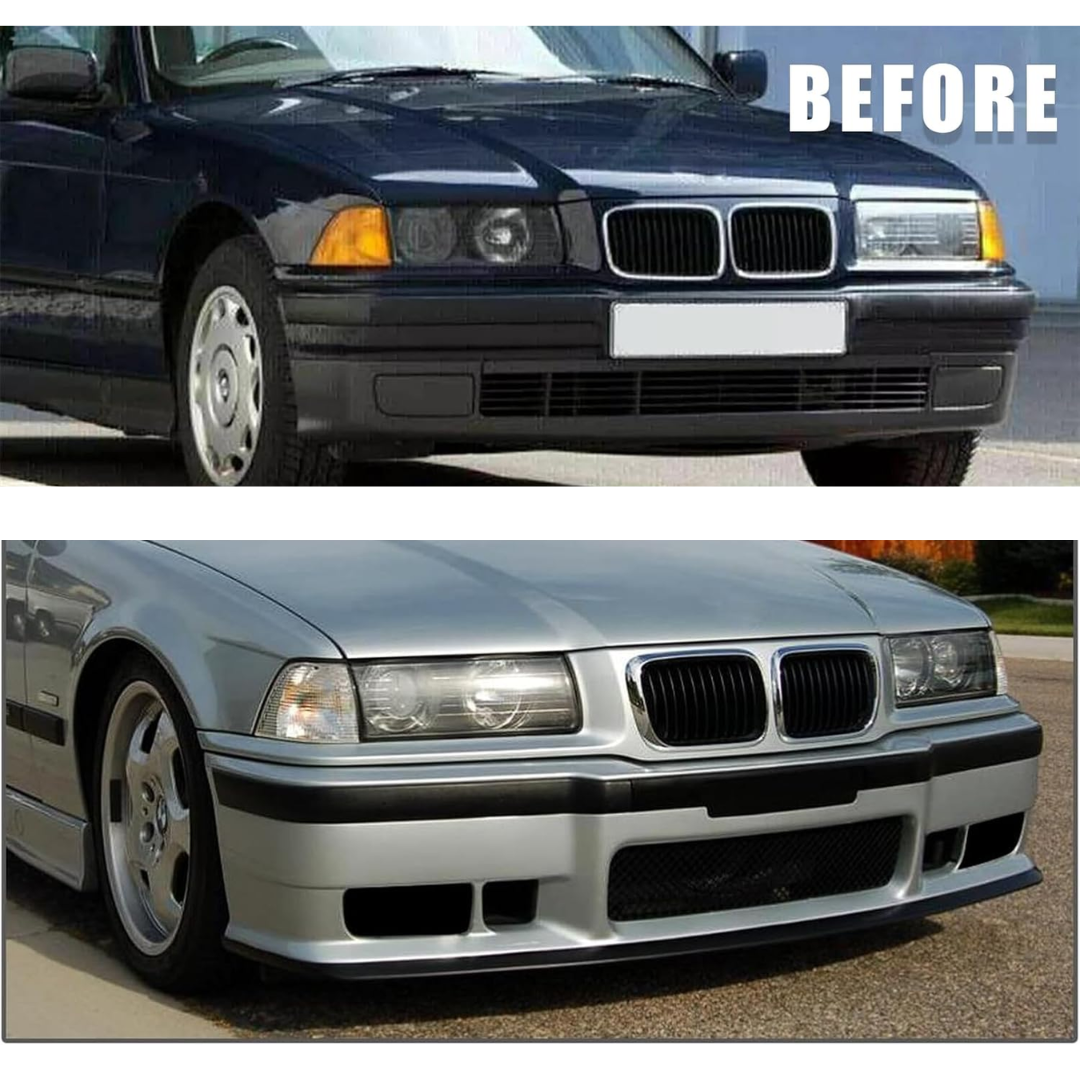 Aftermarket M3 Style Front Bumper with Lip Compatible with BMW E36