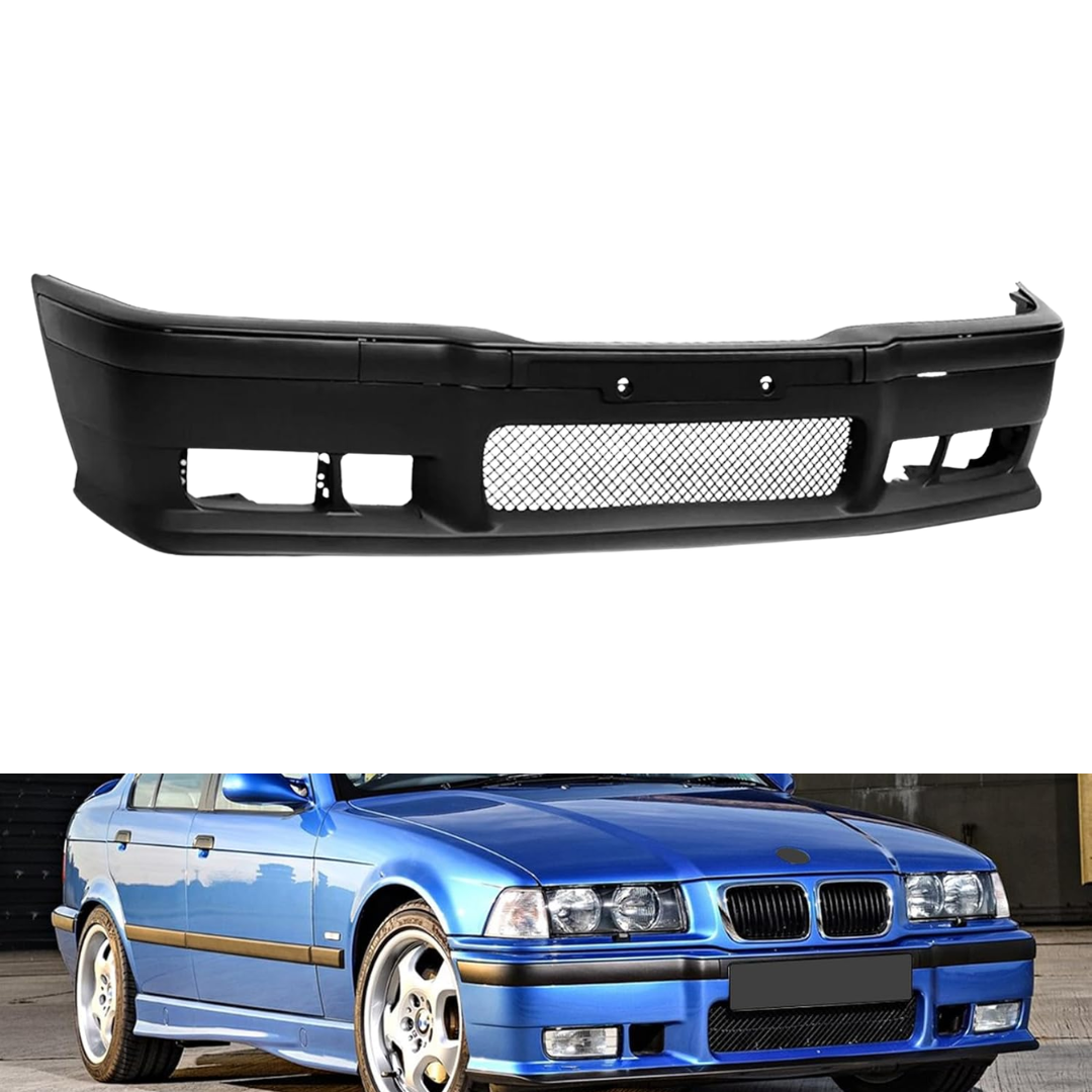 Aftermarket M3 Style Front Bumper with Lip Compatible with BMW E36