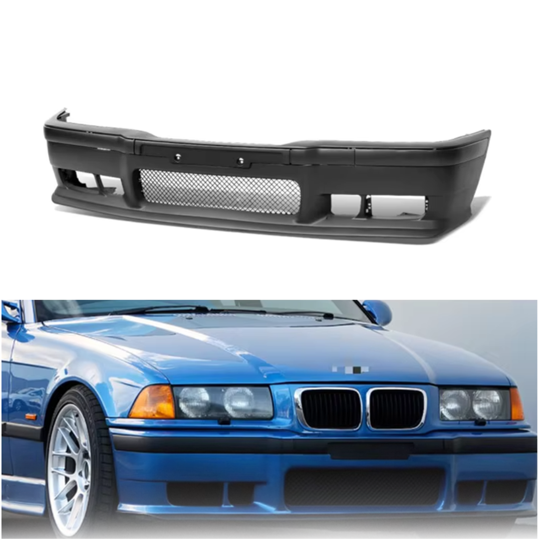 Aftermarket M3 Style Front Bumper with Lip Compatible with BMW E36
