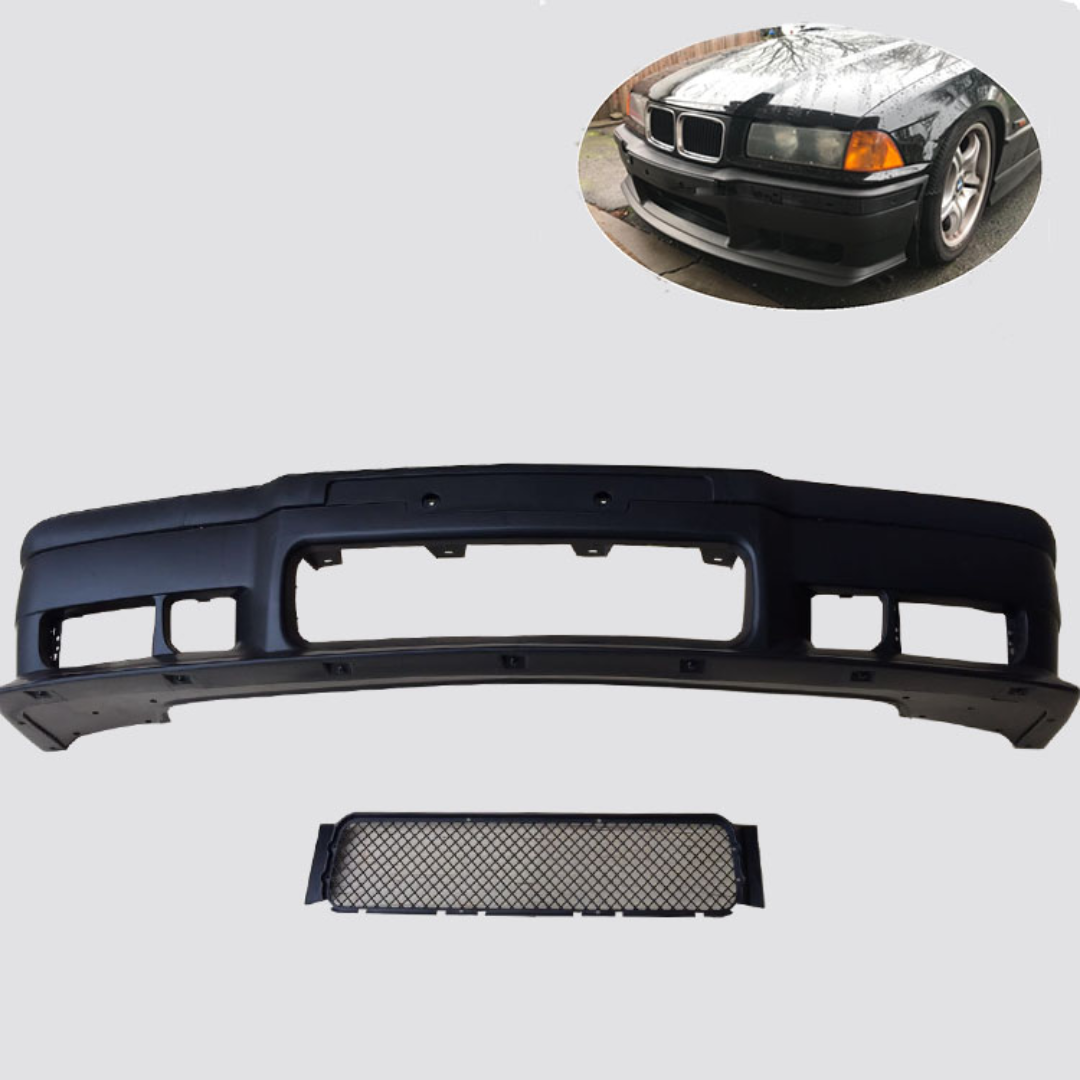 Aftermarket M3 Style Front Bumper with Lip Compatible with BMW E36