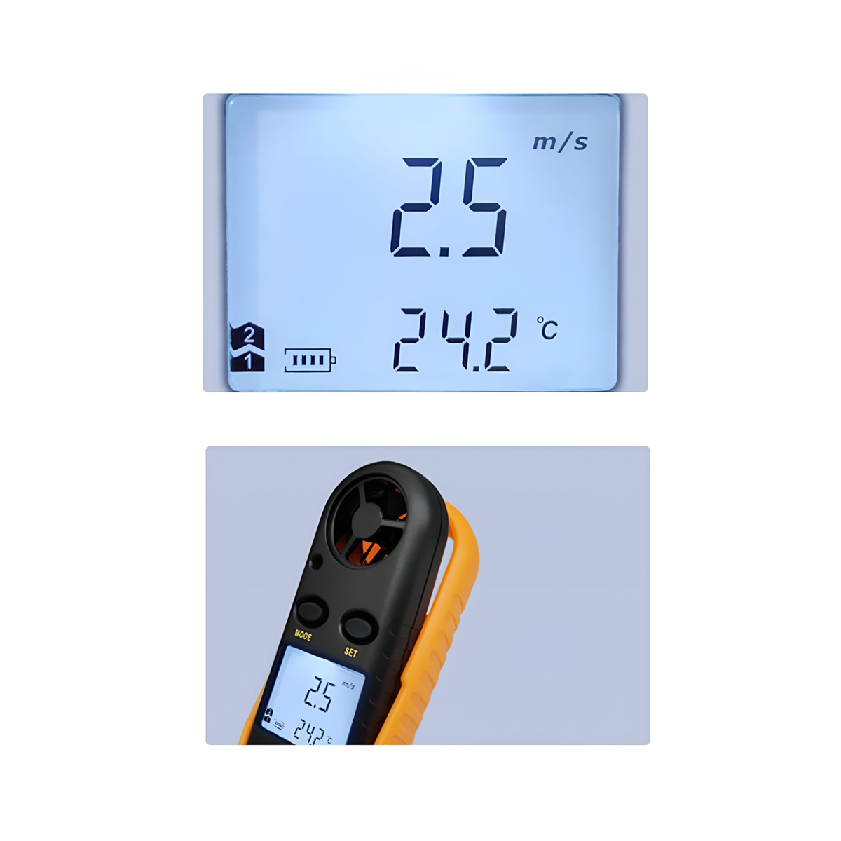 Lightweight Handheld Digital Wind Speed Meter Anemometer With LCD Backlight