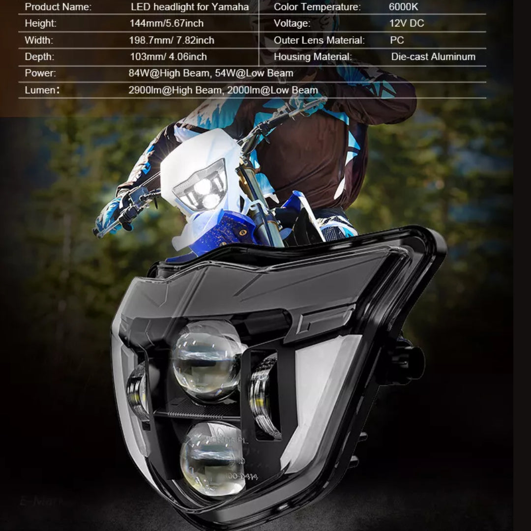 LED Replacement Headlight: Yamaha WR250F / WR450F (2013-)