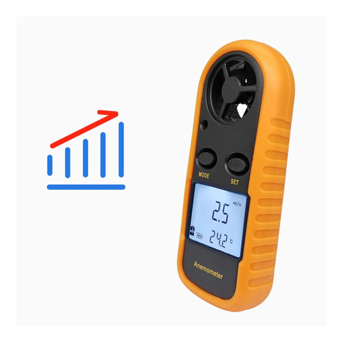 Lightweight Handheld Digital Wind Speed Meter Anemometer With LCD Backlight