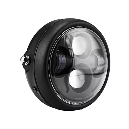 LED Round Headlight & Bracket Set: 6.5"