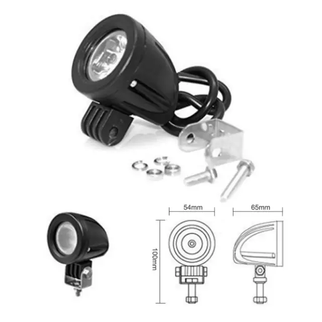 Universal Motorcycle LED Spotlights Set (10W)