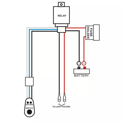 Spotlight/LED Bar Wiring Harness & Remote - 12v