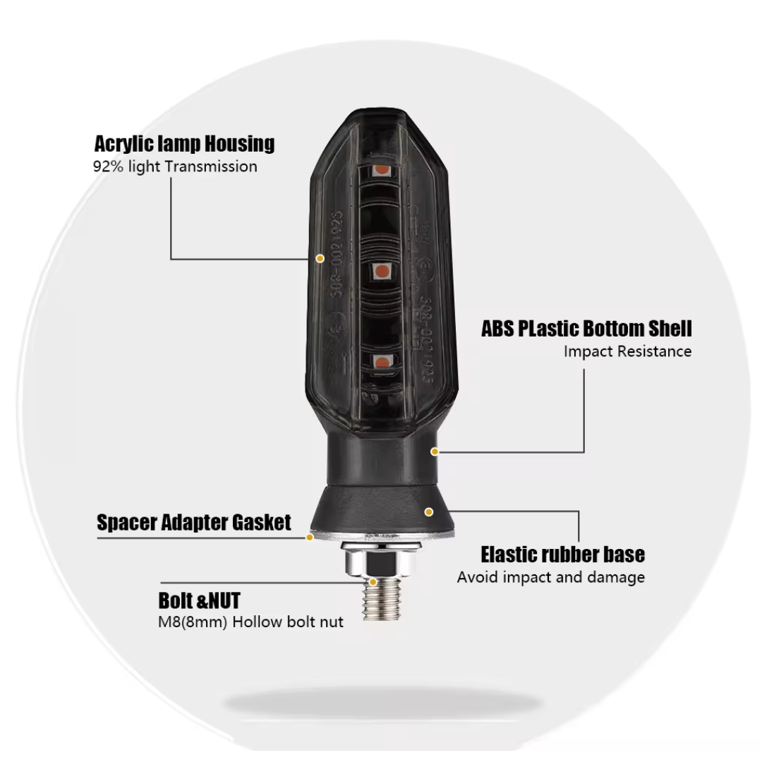Motorcycle LED Indicators Set: Custom/ Universal (10MM)