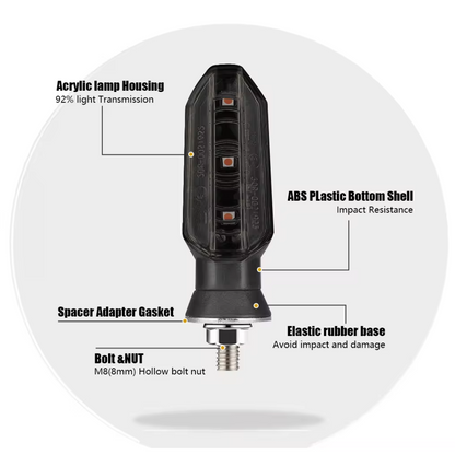 Motorcycle LED Indicators Set: Custom/ Universal (10MM)