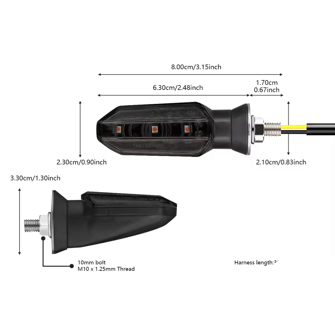 Motorcycle LED Indicators Set: Custom/ Universal (10MM)